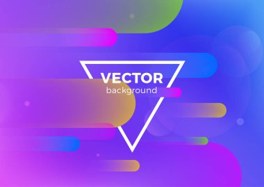 Geometrik sıvı soyut hareket vektör arka plan. Poster afiş tasarım şablonu ultraviyole stili.