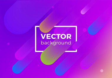 Geometrik sıvı soyut hareket vektör arka plan. Poster afiş tasarım şablonu ultraviyole stili.