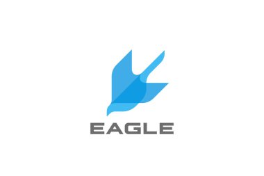 Uçan Kartal kuş soyut Logo tasarım geometrik şekil vektör te