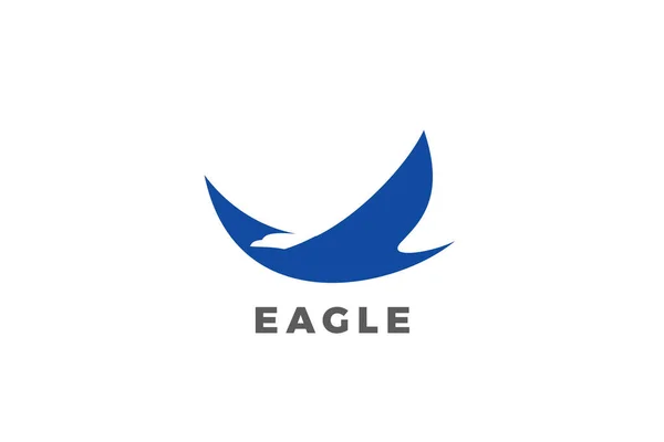 Eagle Flying logo ontwerp vector sjabloon negatieve ruimte stijl. F — Stockvector