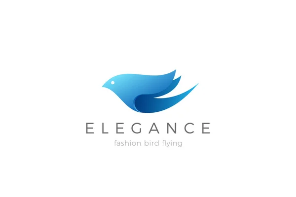Fliegender Vogel abstraktes Logo elegante Design-Vektor-Vorlage. Kosmetik — Stockvektor