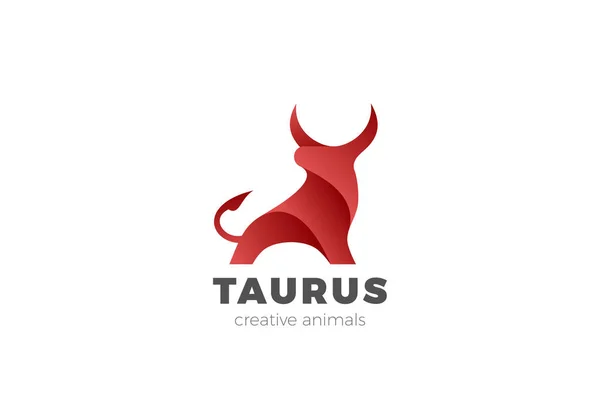 Bull taurus bison büffel logo design vektorvorlage. Rindfleisch — Stockvektor