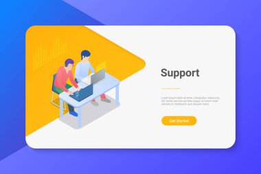 Dizüstü Bilgisayar Sızdırma düz ile Masada Oturan İnsanlar Erkekler 