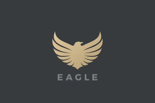 Eagle vleugels logo abstract luxe ontwerp vector sjabloon. Falcon — Stockvector