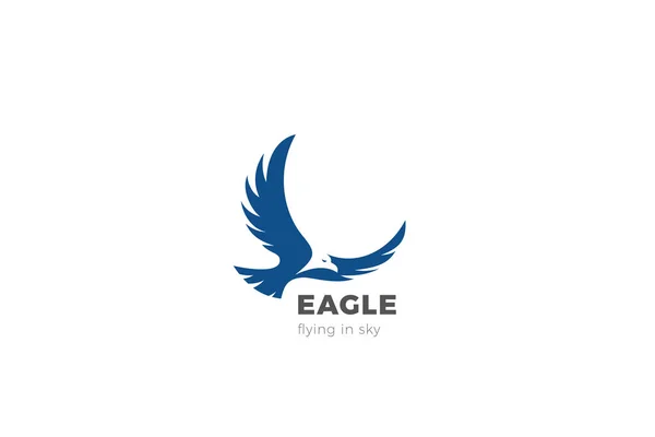 Eagle Flying Soaring Логотип абстрактний дизайн Векторний шаблон Negati — стоковий вектор