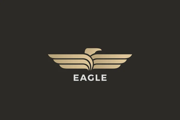 Eagle vleugels logo abstract luxe ontwerp vector sjabloon. Falcon — Stockvector