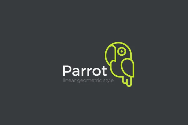 Логотип попугая Логотип абстрактный дизайн векторный шаблон Линейный хлев — стоковый вектор