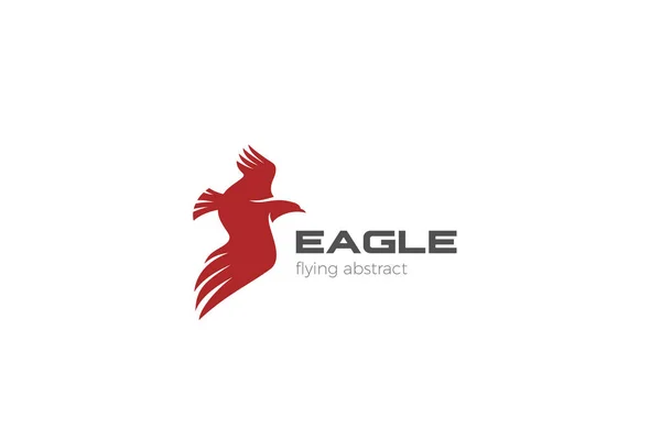 Adler fliegen Logo abstrakte Design-Vektor-Vorlage. Falkenfalke w — Stockvektor