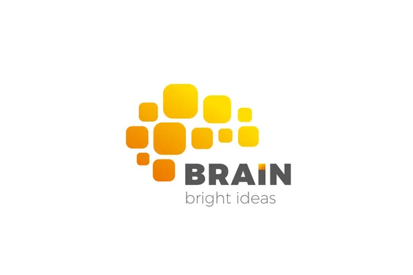 Modello Vettoriale Astratto Design Del Logo Cerebrale Creativo Brainstorm Pensare — Vettoriale Stock