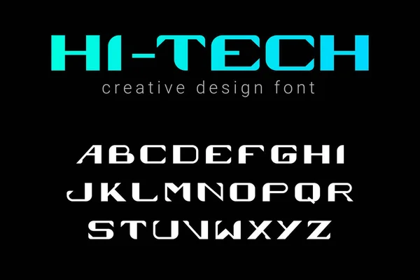 字体矢量设计 高科技未来科技游戏战斗游戏的标题风格 — 图库矢量图片
