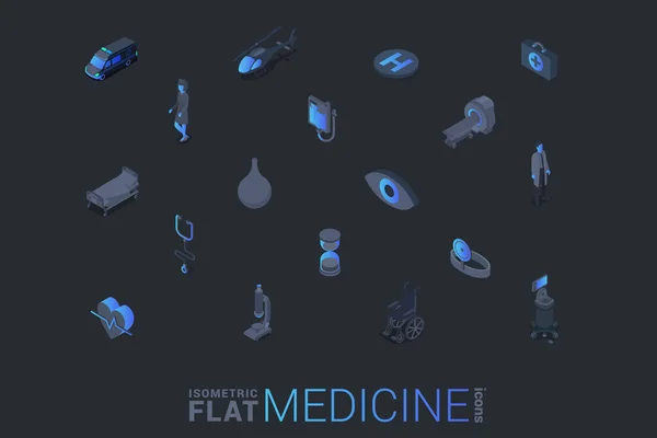 Isometrische Symbole Flaches schwarzes monochromes Vektorkonzept — Stockillustration Isometrische Symbole Flaches Schwarzes Monochromes Vektorkonzept — Stockvektor