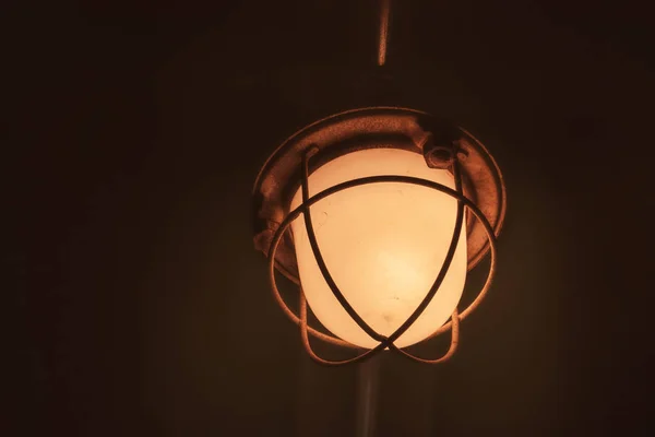 Vintage Lampa Dekorativní Domov Lampa Moderním Stylu Teplý Tón Světlo — Stock fotografie