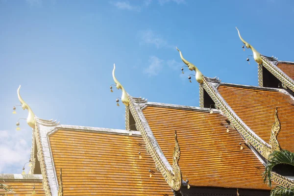 Roof Style Thai Temple Gable Apex Top Thailand — Stock Photo, Image