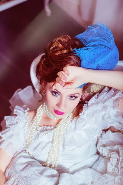 Portrait Woman Marie Antoinette Style Royalty Free Stock Photos