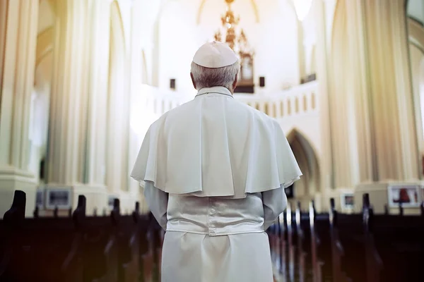 Pape Dans Église — Photo