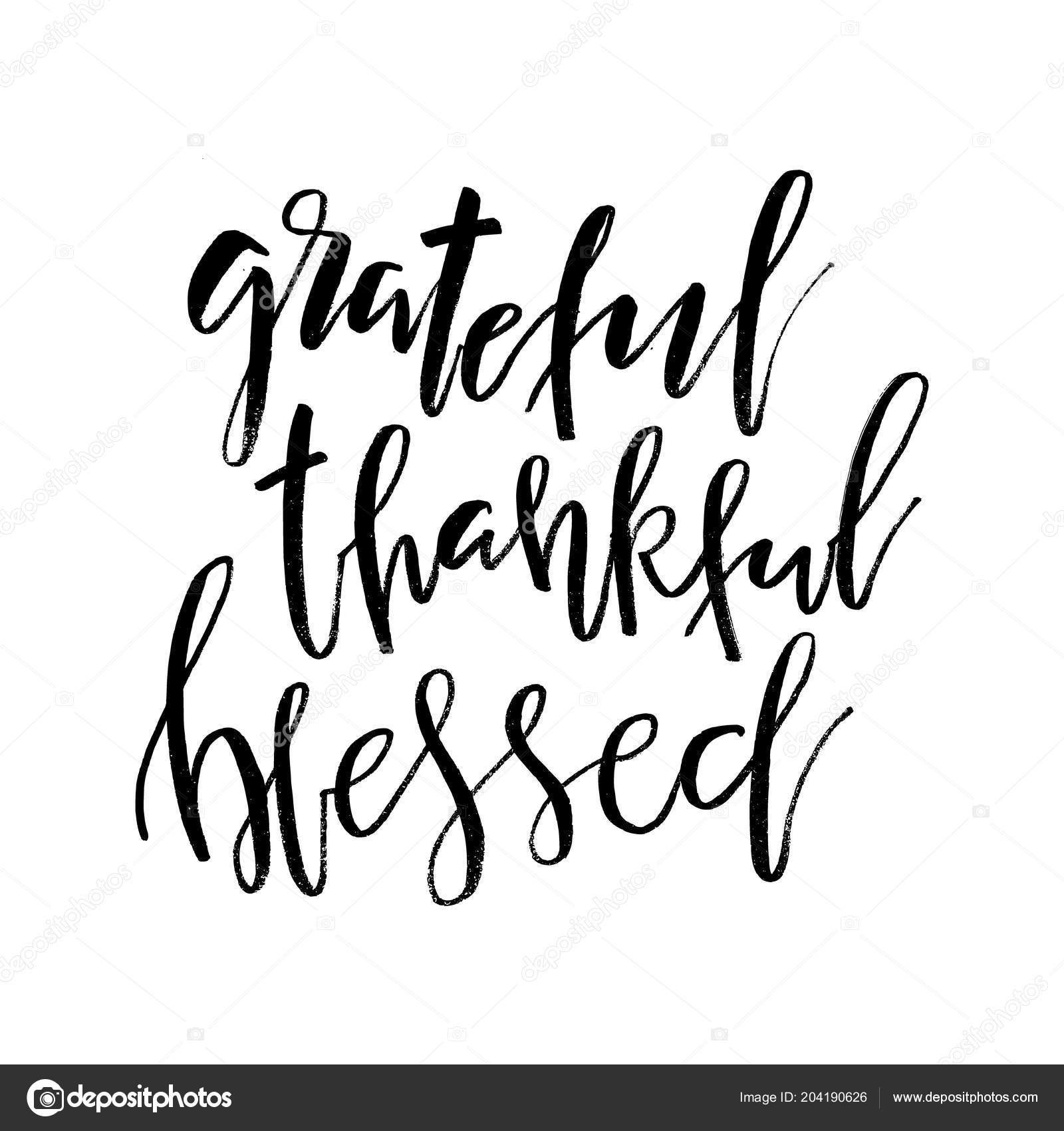 Download Grateful Thankful Blessed Inspirational Handwritten Text ...