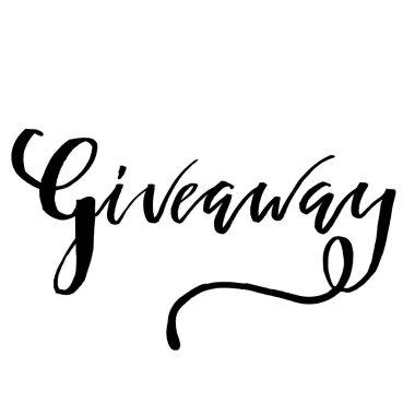 Giveaway yazı metindir. Tipografi beyaz arka plan üzerinde izole sosyal medya tanıtımı için. Ücretsiz hediye çekiliş, kazanmak bir freebies. Vektör reklam.