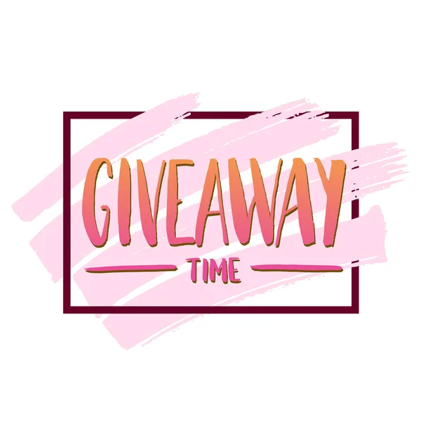 It's Giveaway time modern poster template design for social medi — Stock Vector