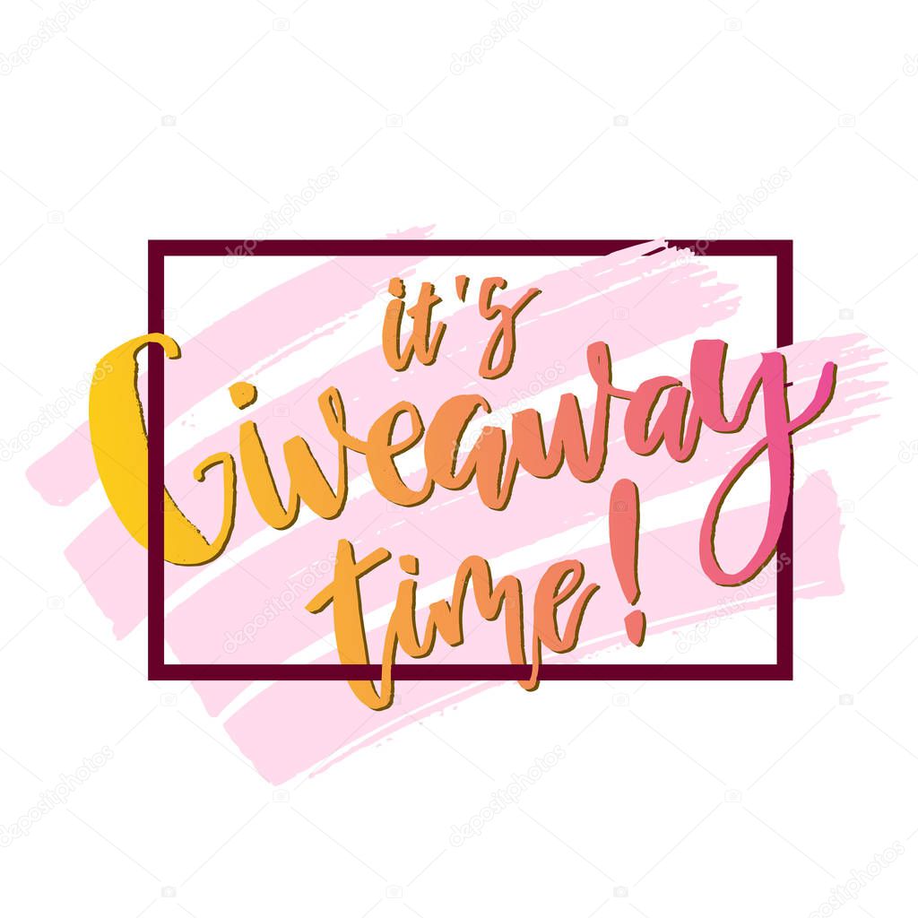 It's Giveaway time modern poster template design for social medi