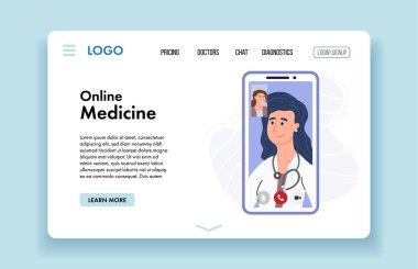 Kadın doktor hastaya online danışmanlık yapıyor, görüntülü sohbet.