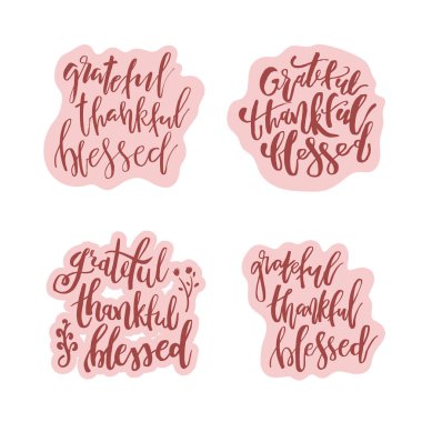 Minnettar Kutsallar - Afişler, tişörtler, baskılar, kartlar, afişler için ilham verici Mutlu Ester bayramı mektupları. Hristiyan Tanrı dini bir deyiş. Typographic vektör illüstrasyonu