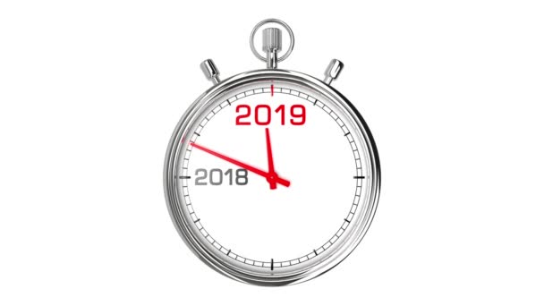 Nouvel An 2019 Chronomètre (avec mat). Compte à rebours chronomètre de 2018 à 2019 .