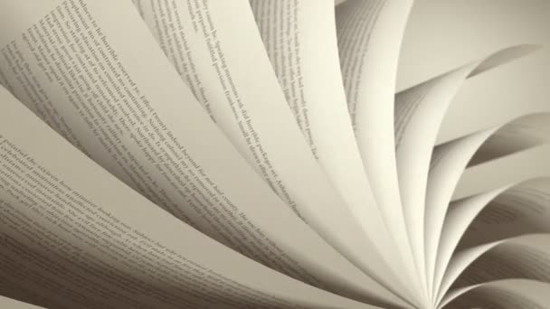 Turning Pages Loop English Book Render Pages Livre Retournant Avec — Video