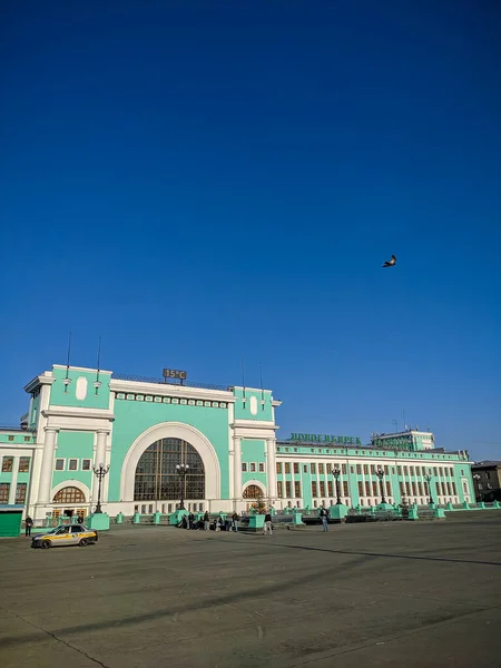 Novosibirsk Rusland Mei 2020 Het Centraal Station Van Novosibirsk Groen — Stockfoto