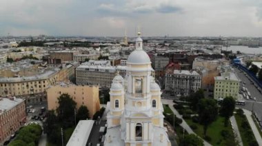 Hava manzaralı Aziz Vladimir Katedrali. Petrogradsky Bölgesi Saint-Petersburg