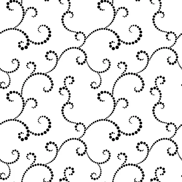 Vektör seamless modeli. Beyaz bir arka plan üzerinde izole yuvarlak noktalarından bukleler. Tekstil baskı ve duvar kağıtları için idealdir.