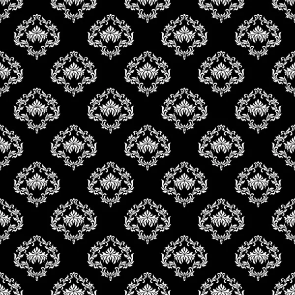 Nahtloses Muster. luxuriöse Tapeten im Vintage-Stil. Hintergrund Damast. Textur für Druck, Tapete, Wohnkultur, Textil, Verpackungsdesign — Stockvektor