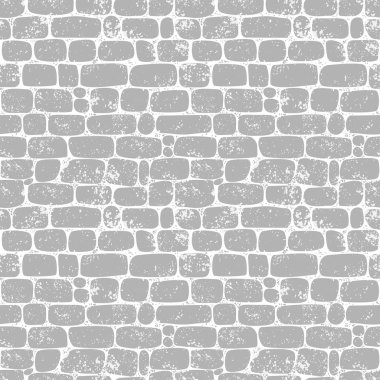 Kusursuz desen. Gri pürüzlü taşlardan oluşan duvar. Baskı, duvar kağıdı, ev dekorasyonu, tekstil, paket tasarımı, davetiye veya web sitesi arka plan için doku.
