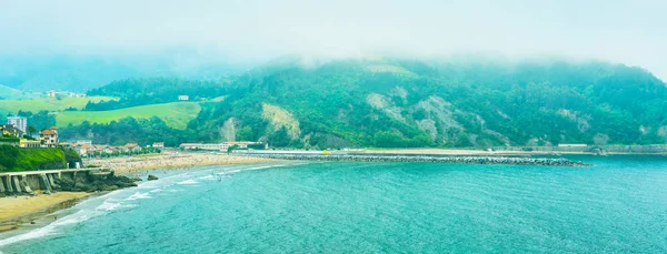 Foggy ocean scape in Spain.