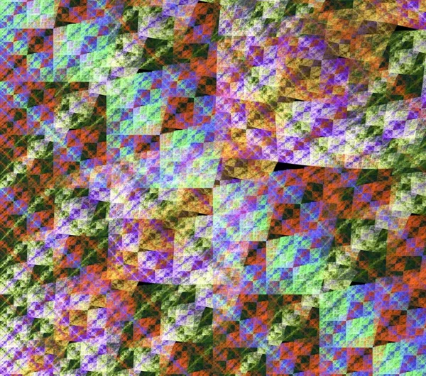 Çizimler Psikedelik Fraktal Fraktal Geometrik Renkli Süs — Stok fotoğraf