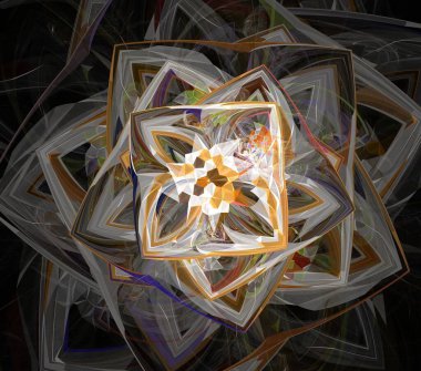 Çizimler psikedelik fraktal fraktal geometrik renkli süs