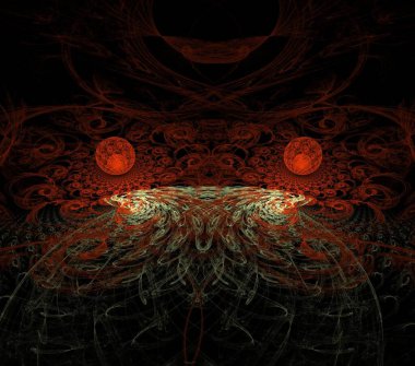 Çizimler psikedelik fraktal fraktal geometrik renkli süs