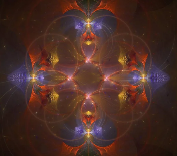 환각성 프랙탈 기하학적 형형색색 을묘사 — 스톡 사진