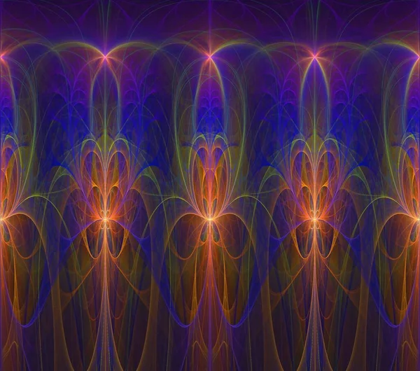Ilustraciones Psychedelic Fractal Futurista Geométrico Colorido Ornamento Imagen de stock