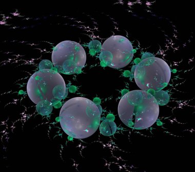 Çizimler saykodelik fraktal fraktal fraktal geometrik renkli süsleme 3D