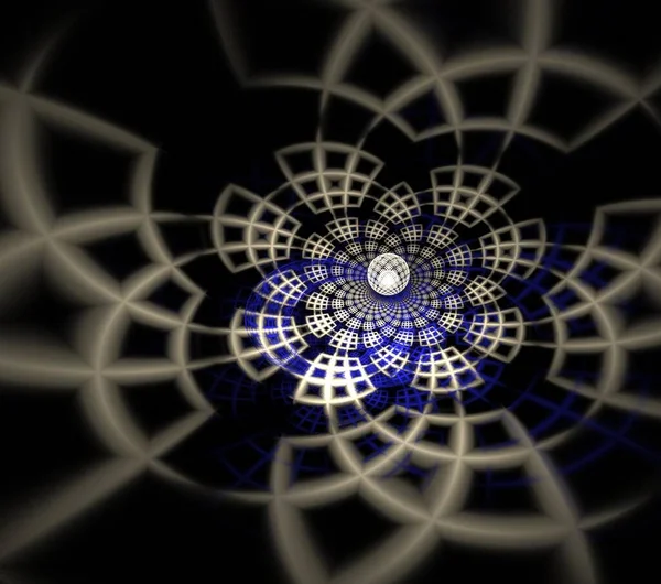 Ilustraciones Psychedelic Fractal Futuristic Geometric Colorful Ornament Render — Foto de Stock