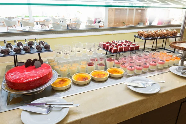 Intérieur Hôtel Table Buffet Dessert Tout Compris — Photo