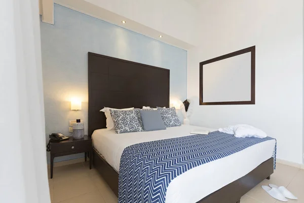 Greece, Interior of sea hotel bedroom