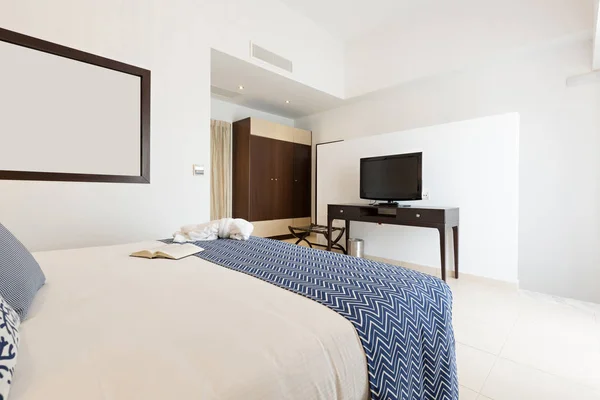 Greece, Interior of sea hotel bedroom