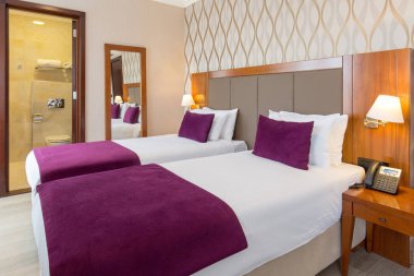 Lüks Çift Kişilik Yatak otel yatak odası iç