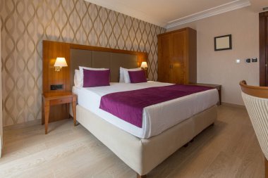 Lüks Çift Kişilik Yatak otel yatak odası iç