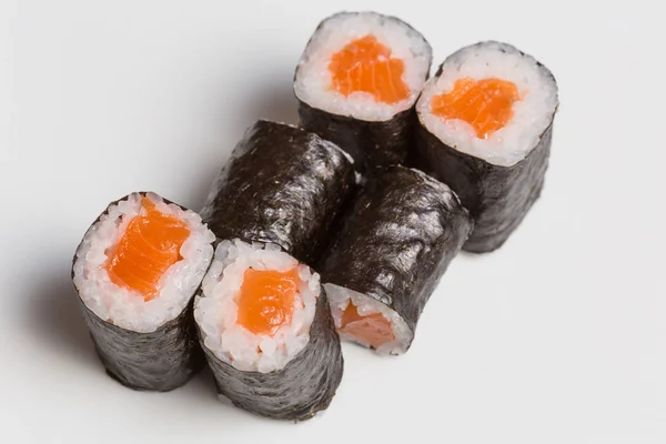 Uzený losos Sushi Roll — Stock fotografie