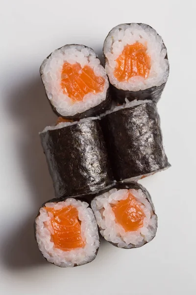 Sushi rolka s lososem — Stock fotografie