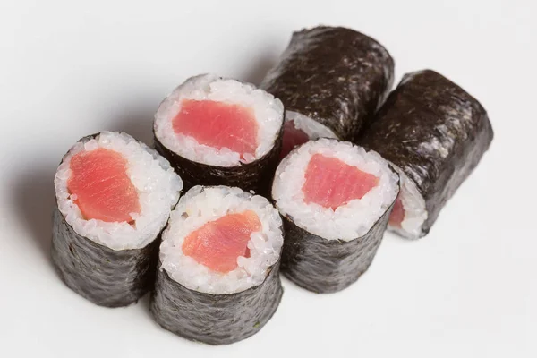 Sushi rolka s lososem — Stock fotografie