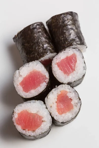 Sushi rolka s lososem — Stock fotografie