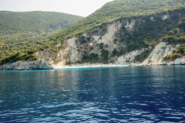 Cliffs on the Ionian sea, Lefkada island, Greece — Stock Photo, Image